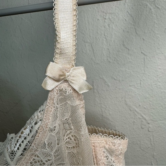 NWT ALEGRO Lingerie Innocent Lily Lace Bra in “Skin” Nude Unlined Underwire 36C - Picture 5 of 16